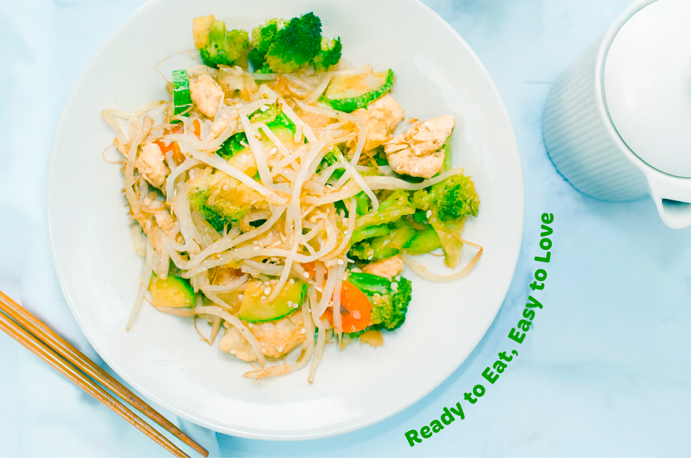 Plato con comida saludable